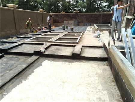 室外地下室扩建-浇筑完成后做顶部防水